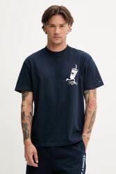 Tommy Jeans pamut póló sötétkék, mintás, DM0DM21830 - sötétkék M