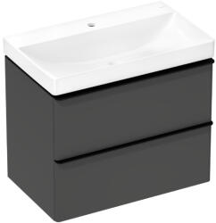 Hansgrohe Xelu Q 780/475 2 fiókos mosdószekrény mosdóval, matt fekete fogantyú/matt gyémántszürke 54375670 (54375670)