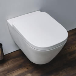 Laufen Meda porcelán fali WC csésze 36x54 cm lágyan záródó Duroplast ülőkével, matt fehér H8661107570001 (H8661107570001)