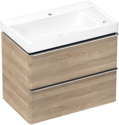 Hansgrohe Xelu Q 780/475 2 fiókos mosdószekrény jobbos mosdóval, króm fogantyú/természetes tölgy 54382000 (54382000)