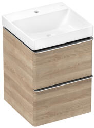 Hansgrohe Xelu Q 480/475 2 fiókos mosdószekrény mosdóval, króm fogantyú/természetes tölgy 54370000 (54370000)