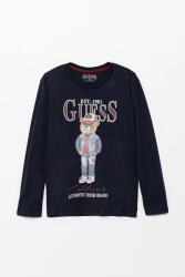GUESS gyerek pamut hosszú ujjú felső sötétkék, nyomott mintás, L5YI30 K8HM4 - sötétkék 125-135