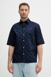 Benetton pamut ing galléros, sötétkék, regular, 5UBMUQ05P - sötétkék XL