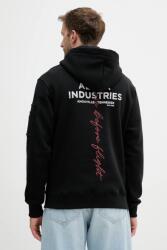 Alpha Industries felső fekete, nyomott mintás, kapucnis, 148341.03 - fekete S