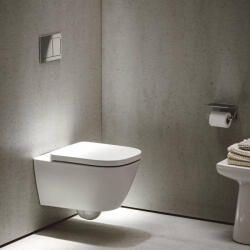 Laufen Meda porcelán fali WC csésze 36x54 cm lágyan záródó Duroplast ülőkével, fehér H8661100000001 (H8661100000001)