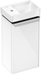 Hansgrohe Xelu Q 360/265 1 ajtós mosdószekrény balos kézmosóval, króm fogantyú/magasfényű fehér 54362000 (54362000)