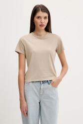 Abercrombie & Fitch pamut póló bézs, KI139-5439 - bézs XL