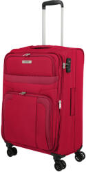 Travelite Skyline Orlando piros 4 kerekű bővíthető közepes bőrönd (98548-10)