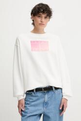 Tommy Hilfiger pamut melegítőfelső fehér, mintás, DW0DW21396 - fehér L