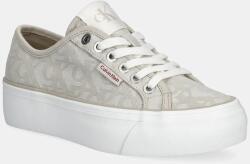 Calvin Klein sportcipő VULC FLATF JACQUARD AOP bézs, YW0YW01965 - bézs Női 37