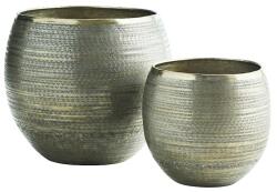 Madam Stoltz virágcserép tartó Hammered 33, 5 x 31/47 x 42 cm 2 db zöld - zöld Univerzális méret (P249.ABL)