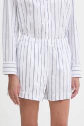 Abercrombie & Fitch pamut rövidnadrág fehér, mintás, magas derekú, KI149-5298 - fehér XL