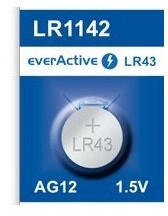 everActive LR1142 AG12 LR43 1, 5V alkáli gombelem bl/10 (everActive-LR43)