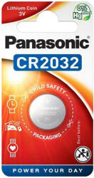 Panasonic CR2032 Lithium 3V gombelem (Panasonic-CR2032)