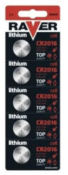 RAVER CR2016/5 B7316 Lithium 3V gombelem (Raver-CR2016-5)