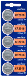 Murata MURATA (Sony) CR2016/5 Llithium 3V gombelem (MURATA-CR2016-5)