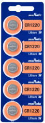 Murata MURATA (Sony) CR1220/5 Lithium 3V gombelem (MURATA-CR1220)