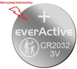 everActive CR2032 BULK 3V Lithium gombelem (everActive-CR2032-BULK)