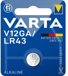 VARTA V12GA LR43 4278 1, 5V gombelem (Varta-LR43)