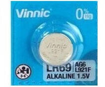 Vinnic LR69 AG6 171 LR921 1, 5V alkáli gombelem bl/10 (VINNIC-LR69)