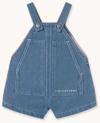 Tinycottons baba kantáros nadrág BABY GRAPHIC DENIM DUNGAREE sima, SS25-244 - kék 74