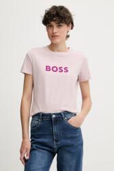 BOSS Orange pamut póló BOSS ORANGE lila, 50501139 - rózsaszín M