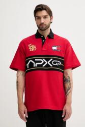 Tommy Hilfiger pamut póló x F1 THE MOVIE piros, mintás, MW0MW41393 - piros XL