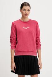 Guess Jeans pamut melegítőfelső piros, nyomott mintás, W5YQ28 KCPR1 - piros L