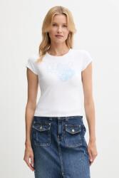 Guess t-shirt fehér, W5YI29 K49A1 - fehér XS