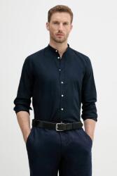 Sisley len ing állógalléros, sötétkék, regular, 51FCSQ03J - sötétkék XL