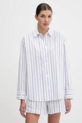 Abercrombie & Fitch pamut ing galléros, fehér, relaxed, KI140-5150 - fehér L
