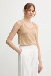 United Colors of Benetton vászon top bézs, 37UJE8398 - bézs L