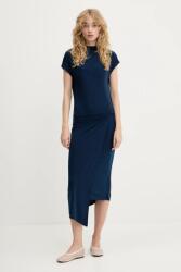 Calvin Klein ruha sötétkék, midi, testhezálló, LV044C237G - sötétkék XS