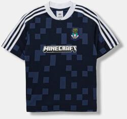 Adidas gyerek póló MINECRAFT sötétkék, mintás, KD9840 - sötétkék 158