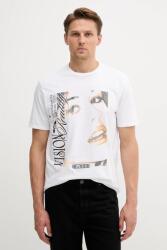 Guess pamut póló fehér, nyomott mintás, M5YI68 KBW41 - fehér L