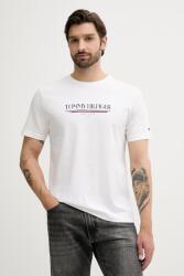 Tommy Hilfiger pamut póló fehér, nyomott mintás, MW0MW40324 - fehér XXL