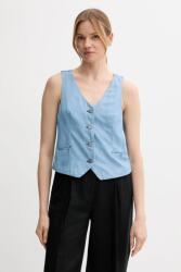 United Colors of Benetton pamut mellény egysoros gombolású, 2DHJDJ010 - kék XL