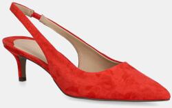 Lauren Ralph Lauren velúr magassarkú cipő Lolah II piros, 802959263005 - piros Női 38.5
