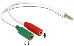 Delock 65447 Jack 3, 5mm apa - 2db Jack 3, 5mm anya átalakító adapter 20cm (Delock 65447)