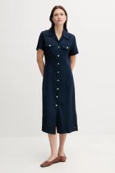 Tommy Hilfiger ruha sötétkék, midi, egyenes, WW0WW45802 - sötétkék 40