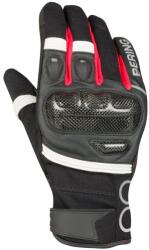 Bering Mănuși Moto din Piele & Textil BERING RAID · Negru / Alb / Roșu