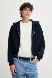Tommy Hilfiger pamut melegítőfelső sötétkék, nyomott mintás, kapucnis, DW0DW21147 - sötétkék M