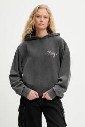 HUGO BOSS pamut melegítőfelső szürke, nyomott mintás, kapucnis, 50544870 - szürke XL