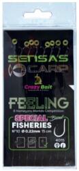 SENSAS Elõkötött horog Crazy Bait 4015 15cm 8db 10/0, 22mm (73059)