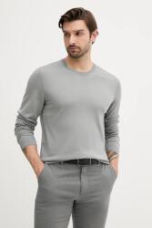 HUGO BOSS gyapjú pulóver könnyű, fekete, 50468239 - szürke XL
