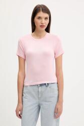 Juicy Couture t-shirt SHEER FITTED TEE rózsaszín, JCWCT225301 - rózsaszín XS