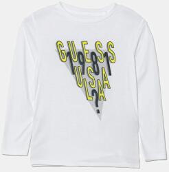 GUESS gyerek pamut hosszú ujjú felső fehér, nyomott mintás, N5YI03 K8HM4 - fehér 113-118