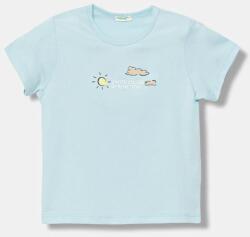 Benetton baba pamut póló 3I1XA1067 - kék 82 - answear - 4 190 Ft