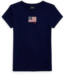 Ralph Lauren gyerek pamut póló sötétkék, 313971138002 - sötétkék 130-134