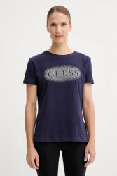 Guess pamut póló INGRID sötétkék, V5YI08 J1314 - sötétkék XS